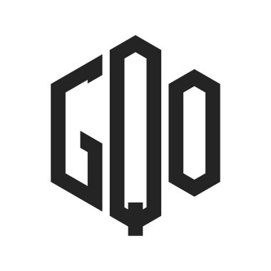 GQO Logo Tasarımı. Altıgen şekil kullanan ilk Harf GQO Monogram Logosu
