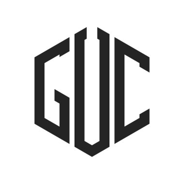 GUC Logo Tasarımı. Altıgen şekil kullanan İlk Harf GUC Monogram Logosu