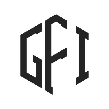 GFI Logo Design. Initial Letter GFI Monogram Logo using Hexagon shape clipart