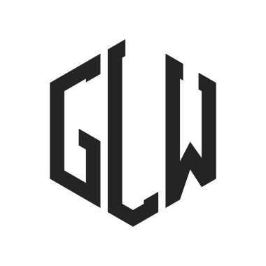 GLW Logo Design. Initial Letter GLW Monogram Logo using Hexagon shape clipart