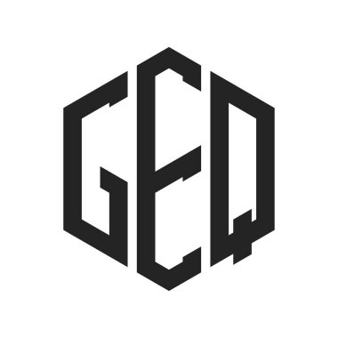 GEQ Logo Tasarımı. Altıgen şekilli ilk Harf GEQ Monogram Logosu