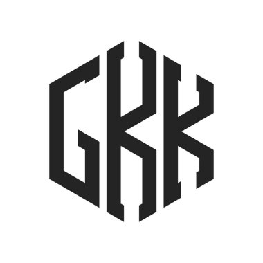 GKK Logo Tasarımı. Altıgen şekil kullanan ilk Harf GKK Monogram Logosu