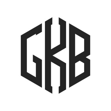 GKB Logo Tasarımı. Altıgen şekil kullanan ilk Harf GKB Monogram Logosu