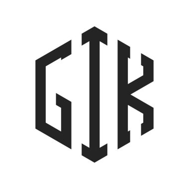 GIK Logo Tasarımı. Altıgen şekil kullanan ilk harf GIK Monogram logosu