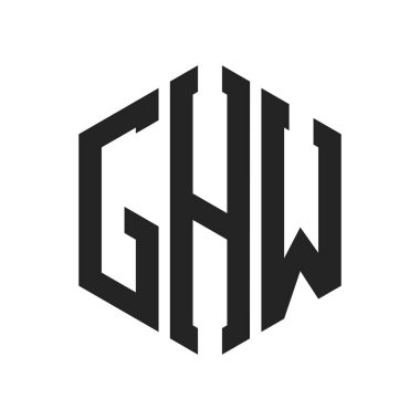 GHW Logo Tasarımı. Altıgen şekilli ilk Harf GHW Monogram Logosu