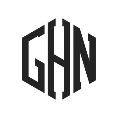 GHN Logo Tasarımı. Altıgen şekilli ilk Harf GHN Monogram Logosu
