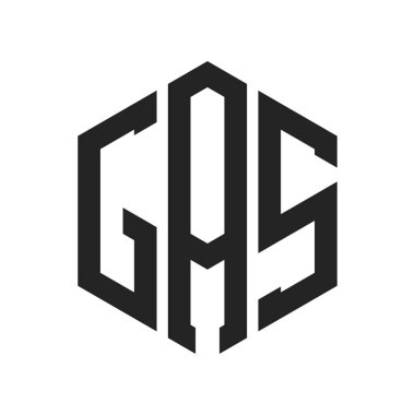 GAS Logo Tasarımı. Altıgen şekilli ilk Harf GAS Monogram Logosu