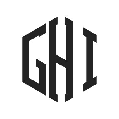 GHI Logo Tasarımı. Altıgen şekilli ilk Harf GHI Monogram Logosu