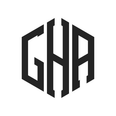 GHA Logo Tasarımı. Altıgen şekilli ilk Harf GHA Monogram Logosu
