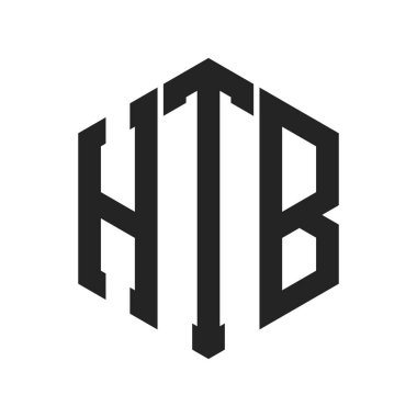 HTB Logo Tasarımı. İlk Harf HTB Monogram Logosu Hexagon şekli ile