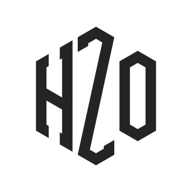 HZO Logo Tasarımı. İlk Harf HZO Monogram Logosu Hexagon şekli ile