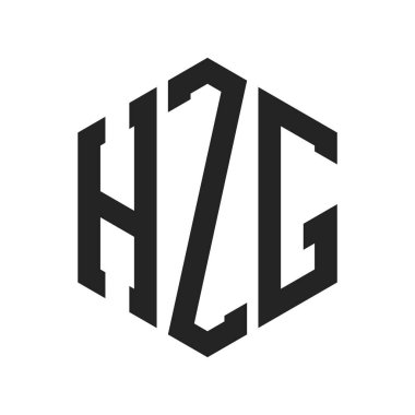 HZG Logo Tasarımı. İlk Harf HZG Monogram Logosu Hexagon şekli ile