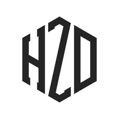 HZD Logo Tasarımı. İlk Harf HZD Monogram Logosu Hexagon şekli ile