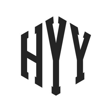 HYY Logo Tasarımı. Altıgen şekilli ilk Harf HYY Monogram Logosu