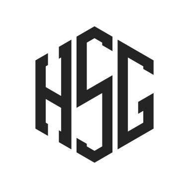 HSG Logo Tasarımı. İlk Harf HSG Monogram Logosu Hexagon şekli ile