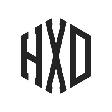 HXD Logo Tasarımı. Altıgen şekilli Harf HXD Monogram Logosu