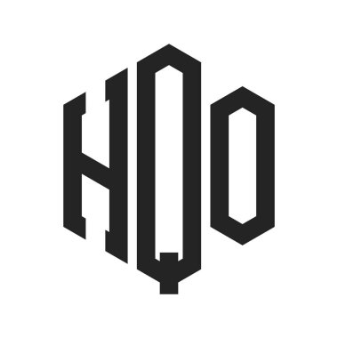 HQO Logo Tasarımı. Altıgen şekilli Harf HQO Monogram Logosu