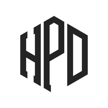 HPD Logo Tasarımı. İlk Harf HPD Monogram Logosu Hexagon şekli ile