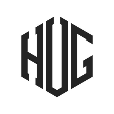 HUG Logo Tasarımı. Altıgen şekilli ilk Harf HUG Monogram Logosu