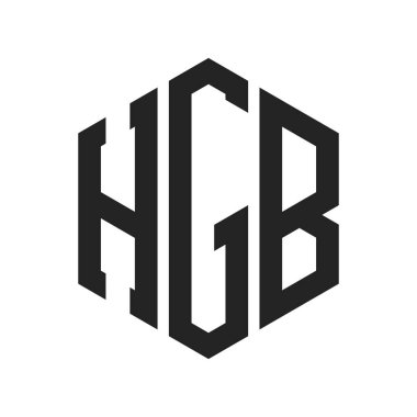 HGB Logo Tasarımı. İlk Harf HGB Monogram Logosu Hexagon şekli ile