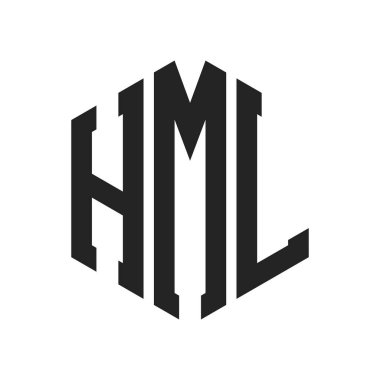 HML Logo Tasarımı. Altıgen şekilli Harf HML Monogram Logosu