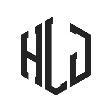 HLJ Logo Tasarımı. Altıgen şekilli Harf HLJ Monogram Logosu