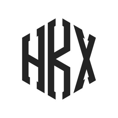 HKX Logo Tasarımı. Altıgen şekilli Harf HKX Monogram Logosu