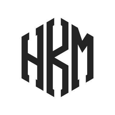 HKM Logo Tasarımı. Altıgen şekilli Harf HKM Monogram Logosu