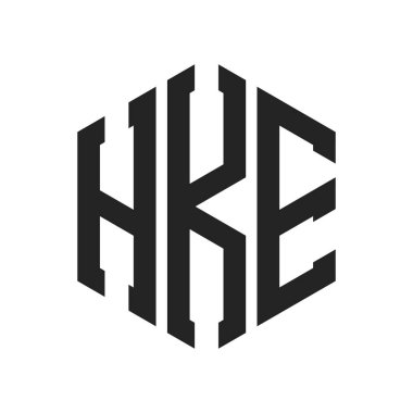 HKE Logo Tasarımı. Altıgen şekilli Harf HKE Monogram Logosu
