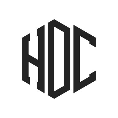 HDC Logo Design. Initial Letter HDC Monogram Logo using Hexagon shape clipart