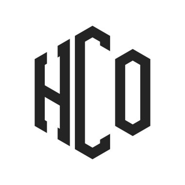 HCO Logo Tasarımı. Altıgen şekilli Harf HCO Monogram Logosu