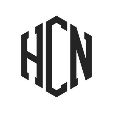 HCN Logo Tasarımı. İlk Harf HCN Monogram Logosu Hexagon şekli ile