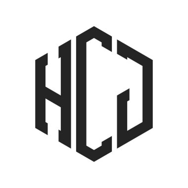 HCJ Logo Tasarımı. Altıgen şekilli Harf HCJ Monogram Logosu