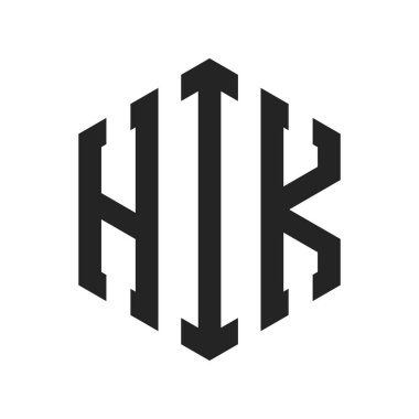 HIK Logo Tasarımı. Altıgen şekil kullanan İlk Harf HIK Monogram Logosu