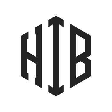 HIB Logo Tasarımı. Altıgen şekil kullanan ilk Harf HIB Monogram Logosu