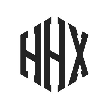 HHX Logo Tasarımı. Altıgen şekilli Harf HHHX Monogram Logosu
