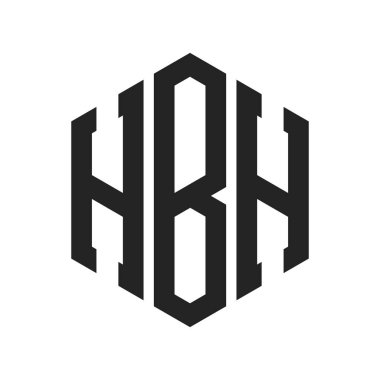 HBH Logo Tasarımı. Altıgen şekilli HBH Baş Harfi Monogram Logosu