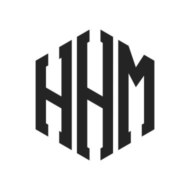 HHM Logo Tasarımı. Altıgen şekilli Harf HHHM Monogram Logosu