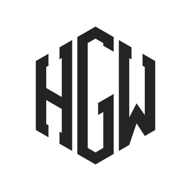 HGW Logo Tasarımı. Altıgen şekilli Harf HGW Monogram Logosu