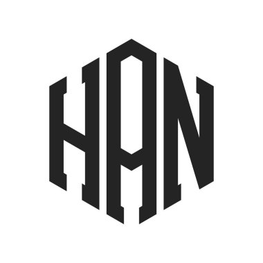 Han Logo Tasarımı. Altıgen şekilli Harf HAN Monogram Logosu