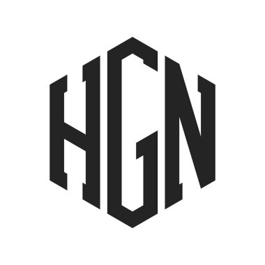 HGN Logo Tasarımı. İlk Harf HGN Monogram Logosu Hexagon şekli ile