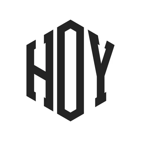 stock vector HOY Logo Design. Initial Letter HOY Monogram Logo using Hexagon shape