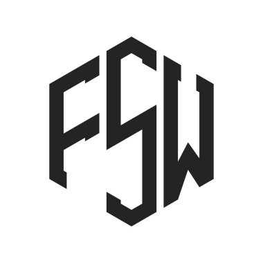 FSW Logo Tasarımı. Altıgen şekil kullanan ilk Harf FSW Monogram Logosu