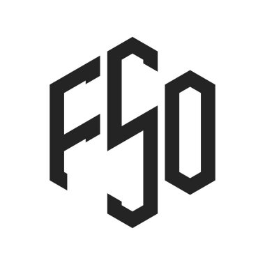 FSO Logo Tasarımı. Altıgen şekilli ilk Harf FSO Monogram Logosu