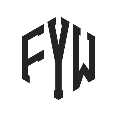 FYW Logo Tasarımı. Altıgen şekil kullanan ilk Harf FYW Monogram Logosu