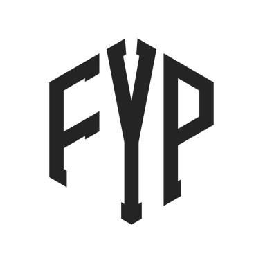 FYP Logo Design. Initial Letter FYP Monogram Logo using Hexagon shape clipart