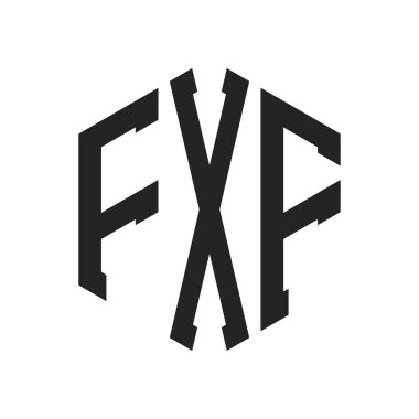 FXF Logo Tasarımı. Altıgen şekil kullanan ilk Harf FXF Monogram Logosu