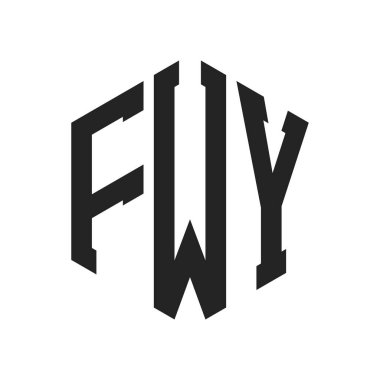 FWY Logo Tasarımı. Altıgen şekil kullanan ilk Harf FWY Monogram Logosu