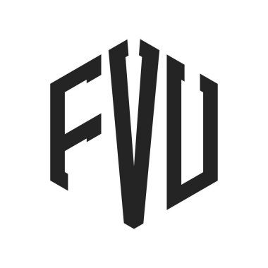 FVU Logo Tasarımı. Altıgen şekil kullanan ilk Harf FVU Monogram Logosu