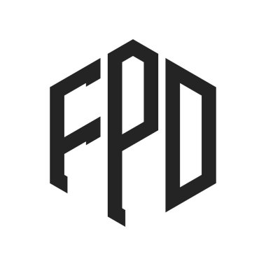 FPD Logo Tasarımı. Altıgen şekilli ilk Harf FPD Monogram Logosu